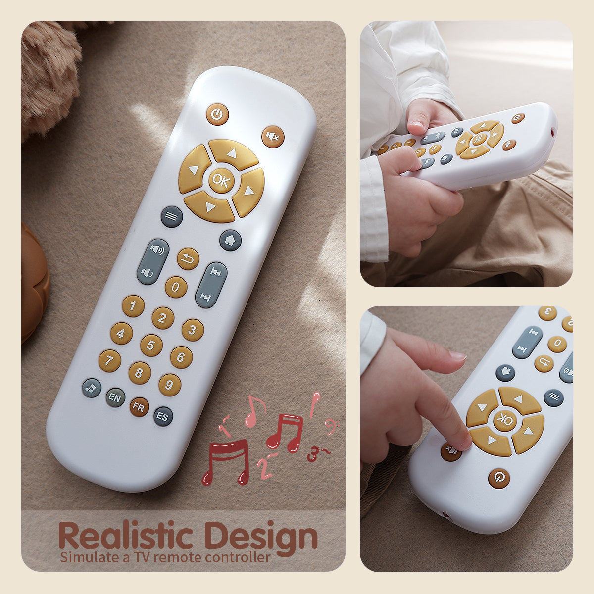 BABY TV REMOTE CONTROL TOY, WHITE