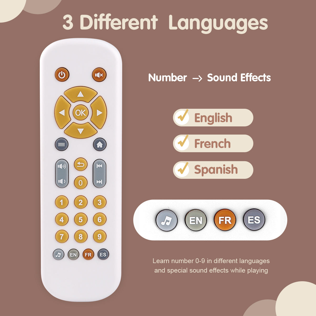 BABY TV REMOTE CONTROL TOY, WHITE