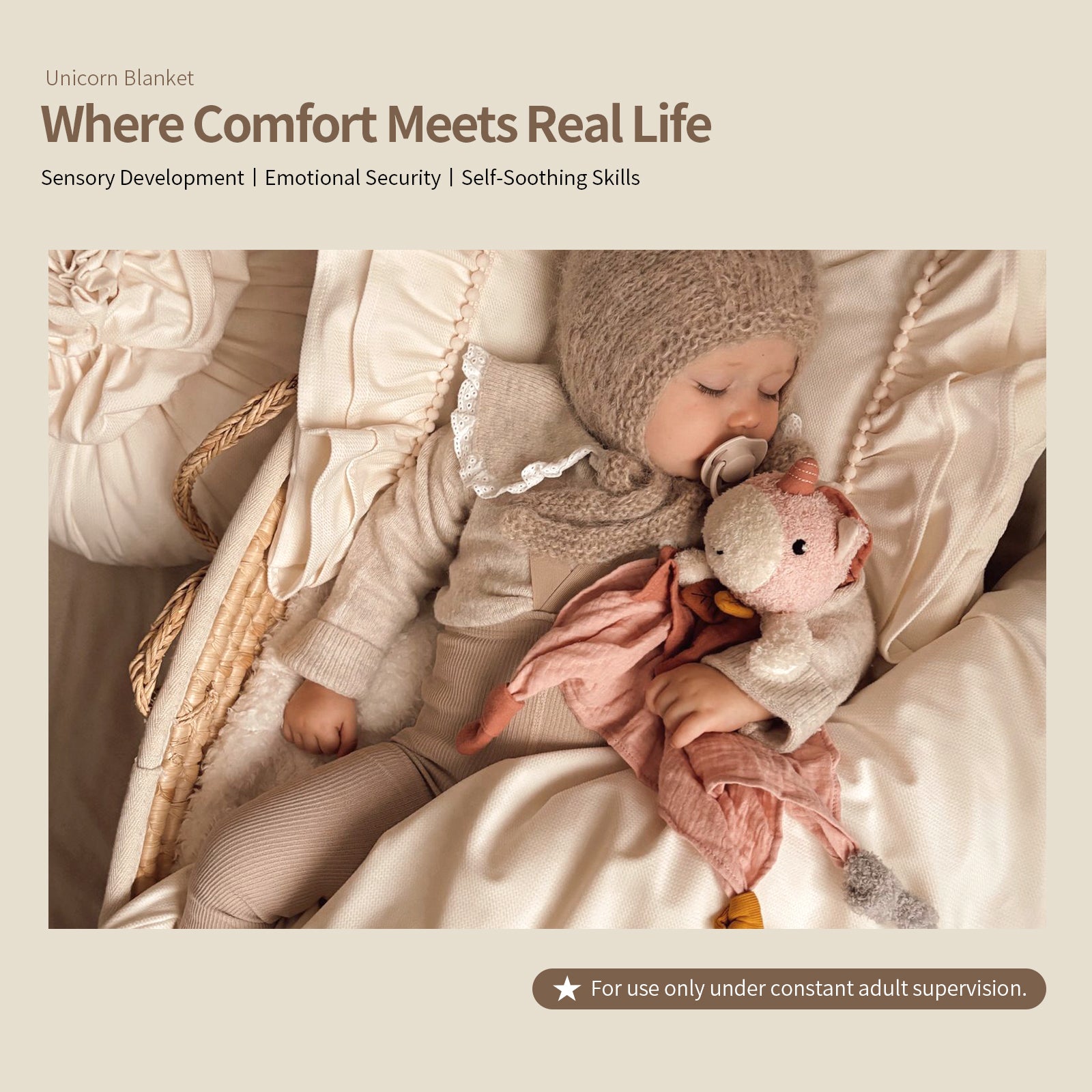 Nueplay Infant toys Unicorn Lovey Blanket