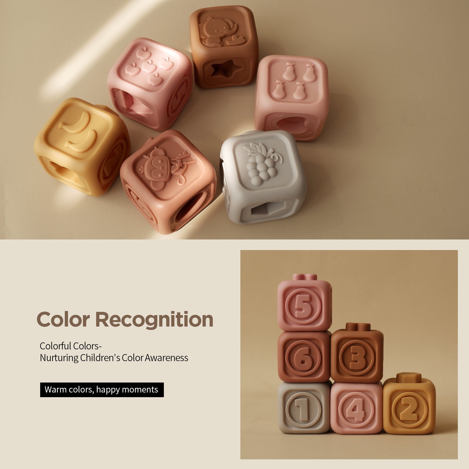 Nueplay Cube Puzzles, Match & Stack Blocks