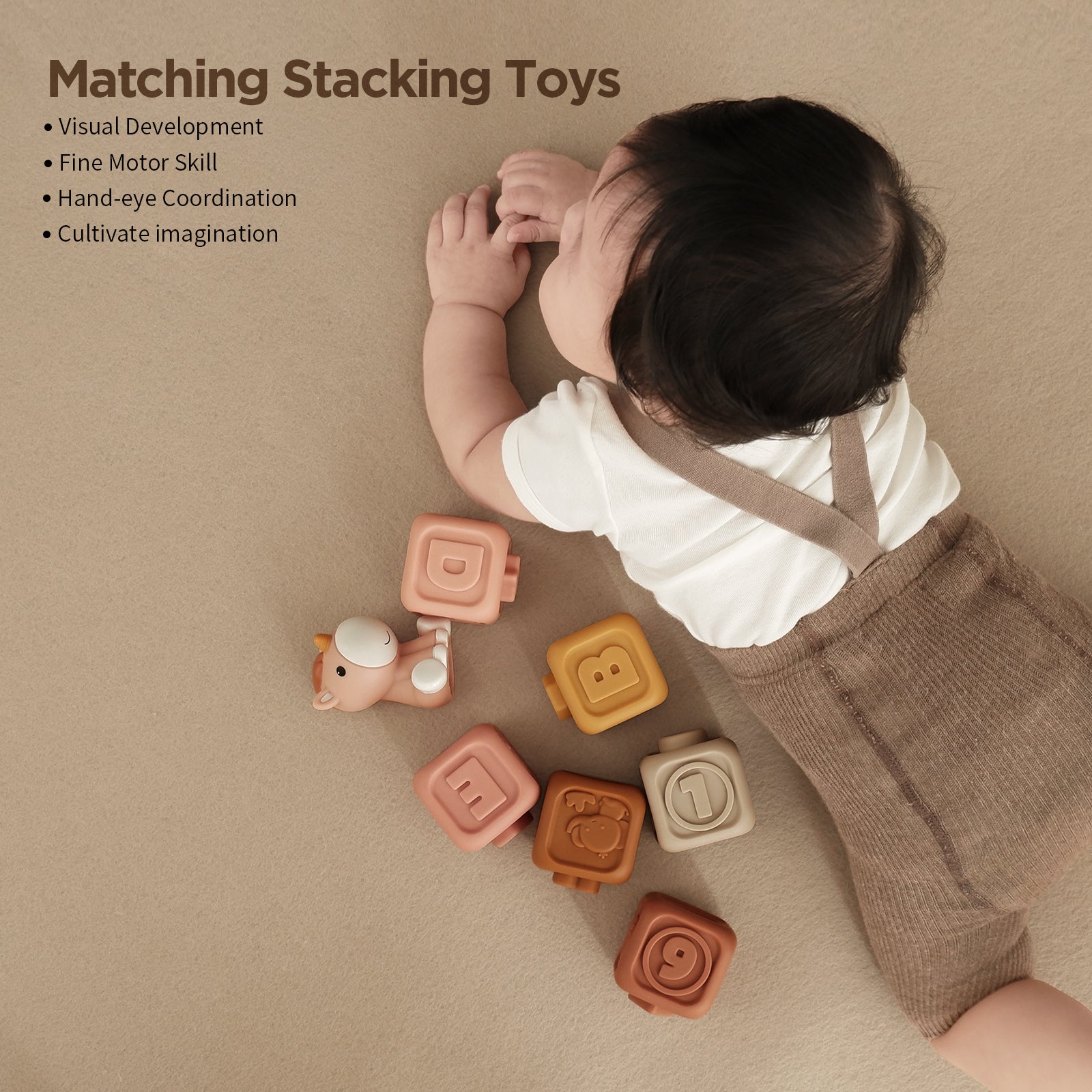 Nueplay Cube Puzzles, Match & Stack Blocks