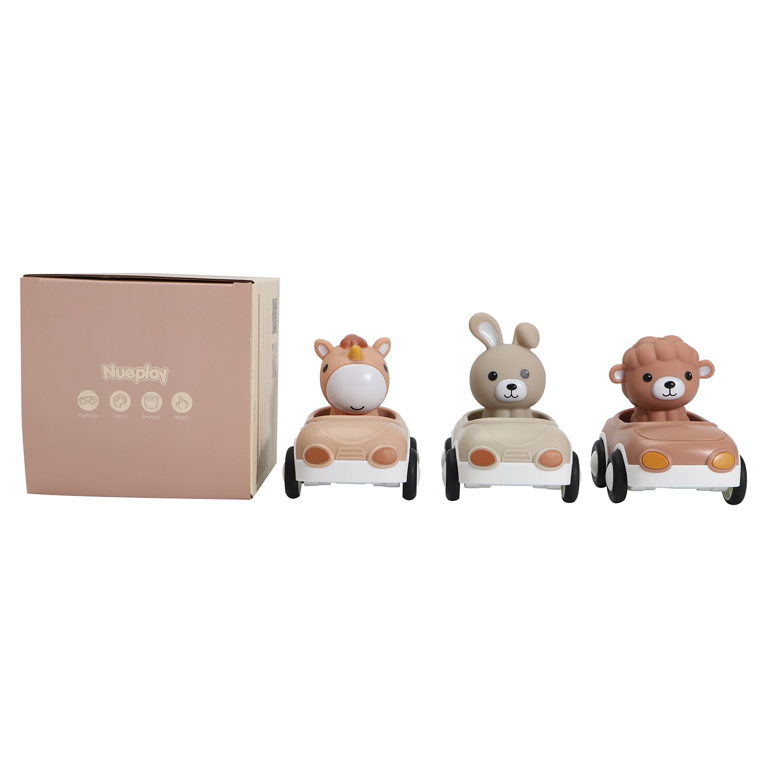 Nueplay Toy Vehicles with Transforming Parts, 3-Pack Car Set