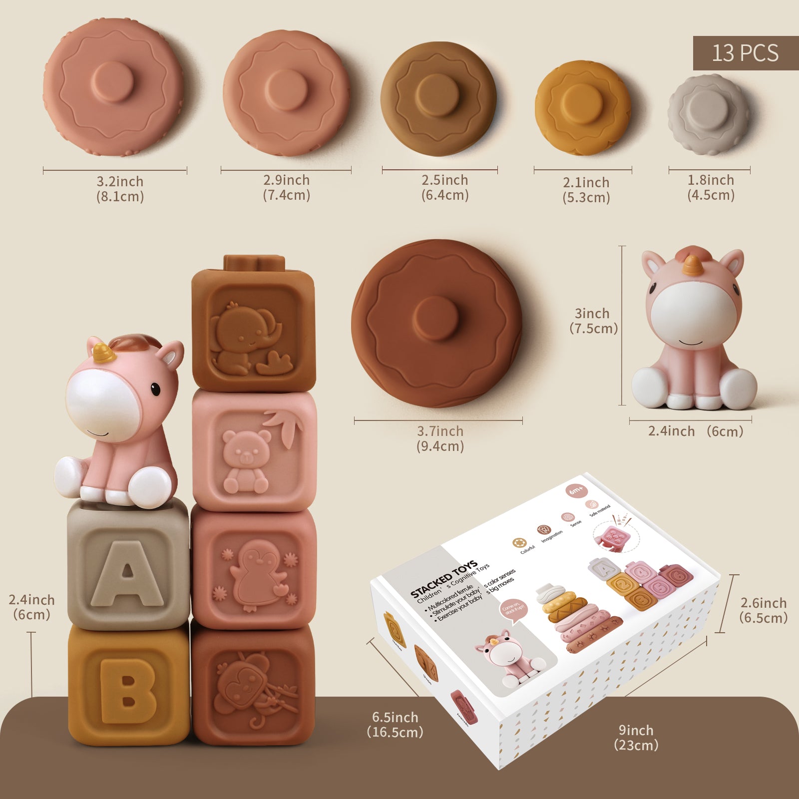 Unicorn Sensory Blocks & Stacker Kit