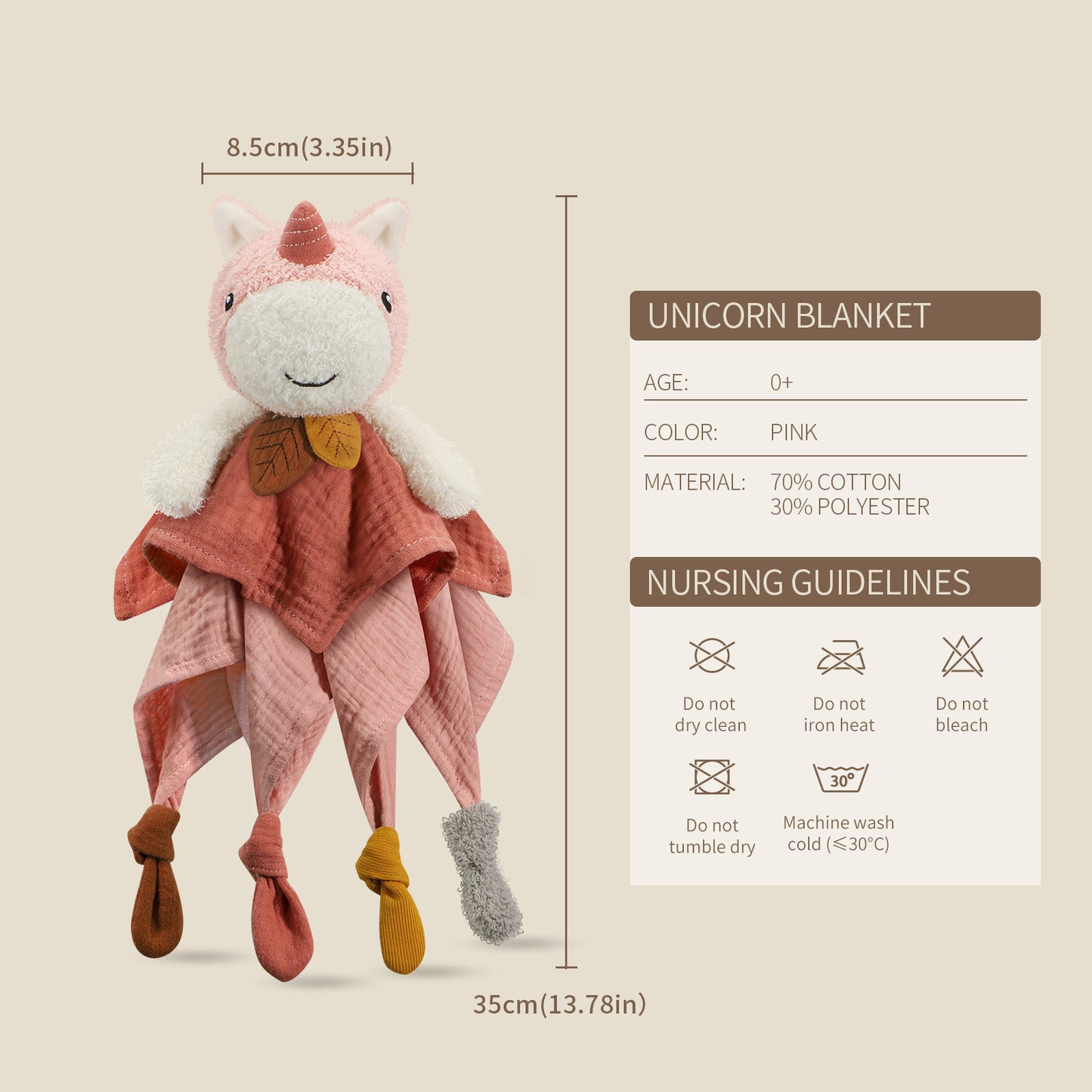 Unicorn Lovey Security Blankets