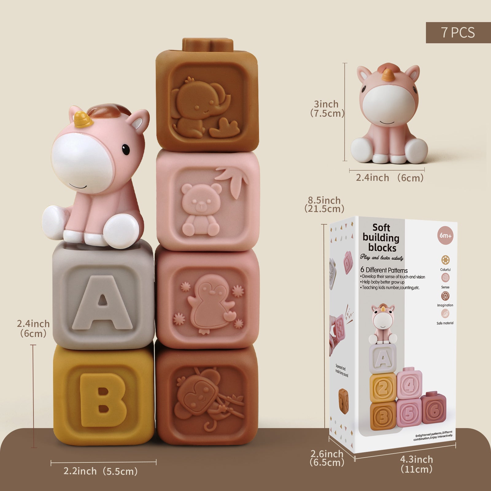 Nueplay Cube Puzzles, Match & Stack Blocks