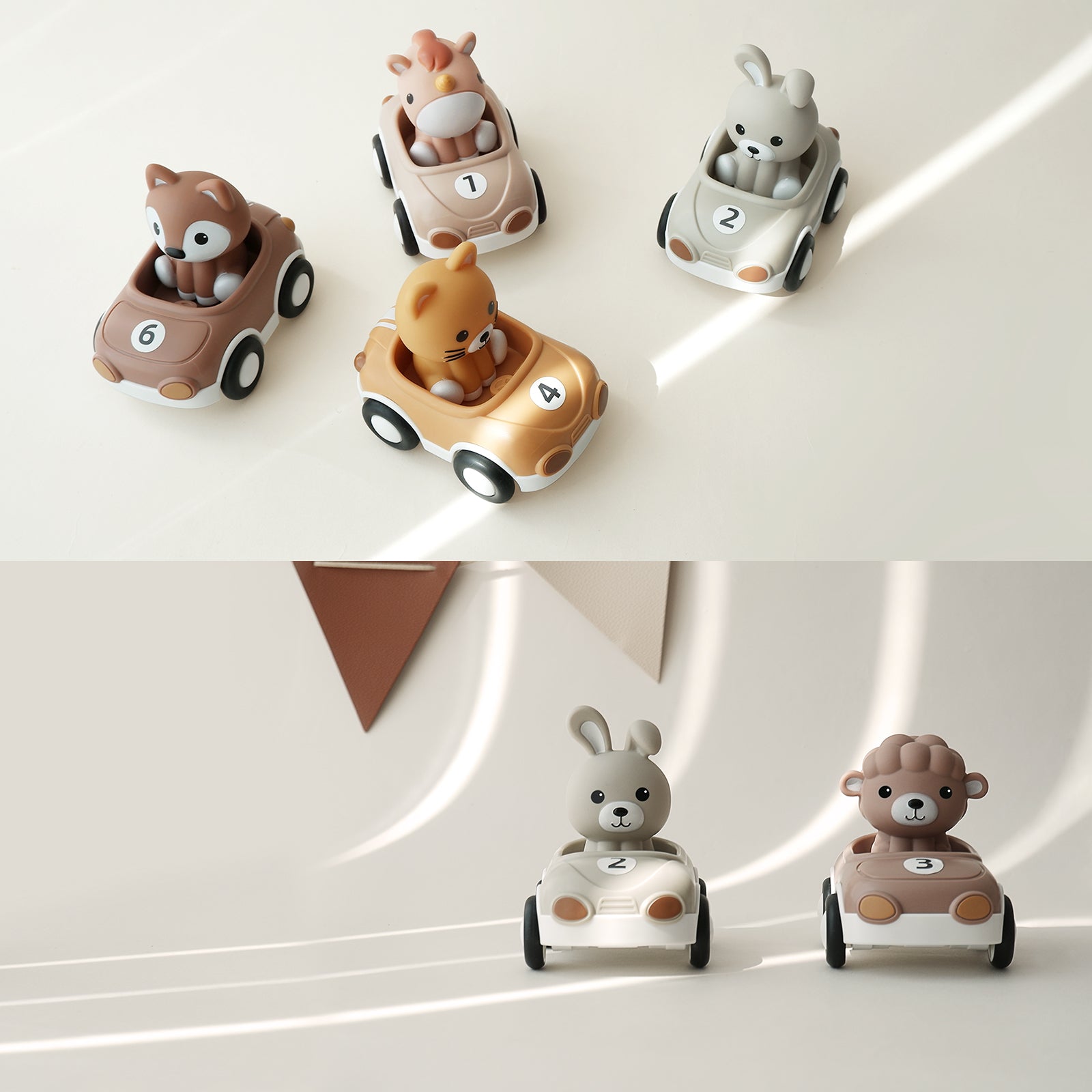 Animal Push & Go Vehicle Set | 6 Pack