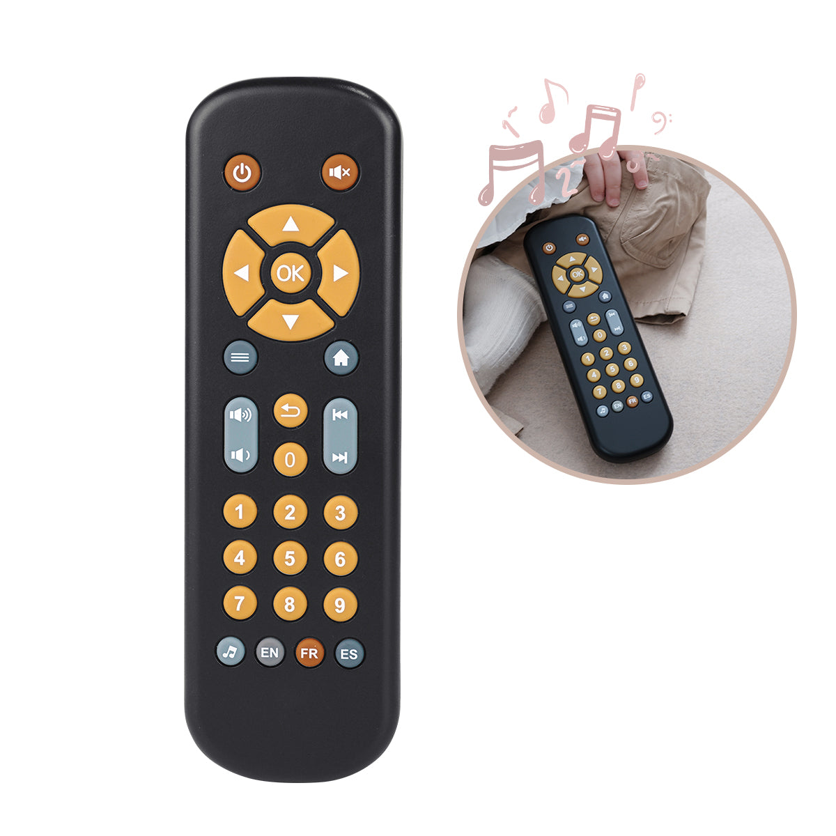 BABY TV REMOTE CONTROL TOY, BLACK
