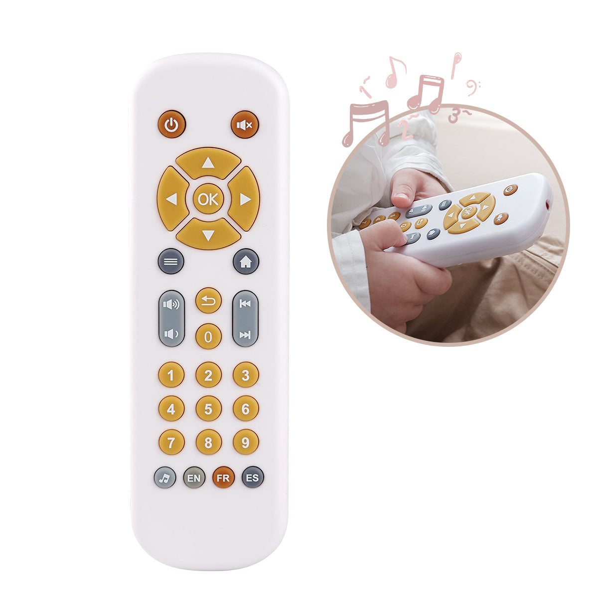 BABY TV REMOTE CONTROL TOY, WHITE