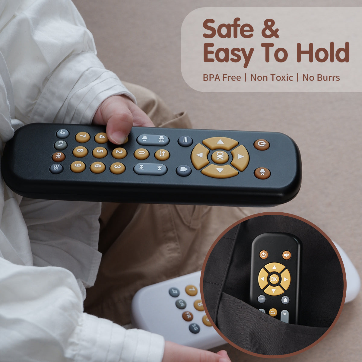 Trilingual Pretend Remote Control Toy | Black